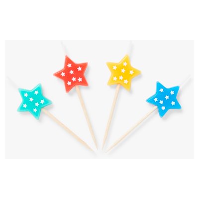 Happy Birthday Star Cake Candles