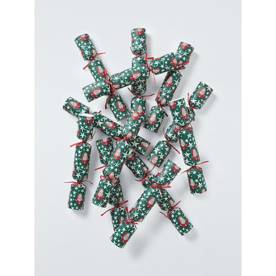Santa Christmas Crackers, Pack of 12, Green/Multi