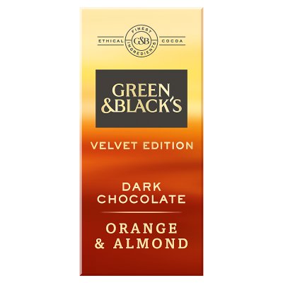 Green & Black's Velvet Edition Orange & Almond Dark Chocolate Bar