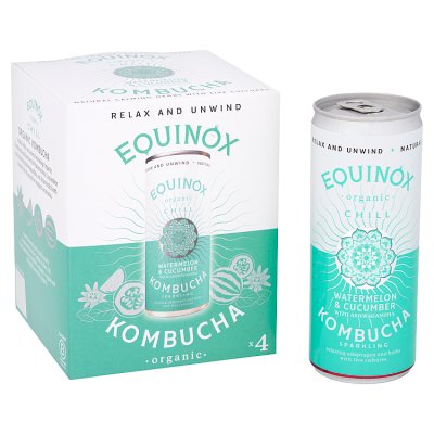 Equinox Organic Kombucha Chill Watermelon Cucumber