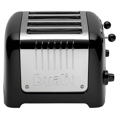 Dualit Lite 4-Slice Toaster with Warming Rack, Gloss Black