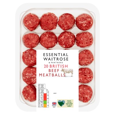 essential Waitrose Beef Meatballs 20s