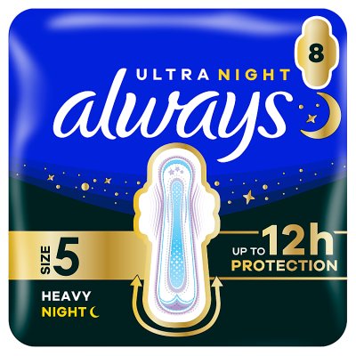 Always Ultra Sanitary Towels Secure Night Extra Size 5 Pads