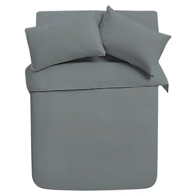 Anyday Pure Cotton Duvet Cover Double Steel
