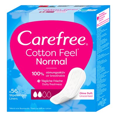 Carefree Cotton Pantyliners Unscented