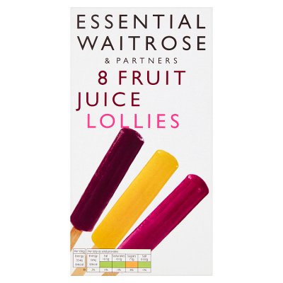 essential Waitrose 8 Fruit Juice Ice Lolly