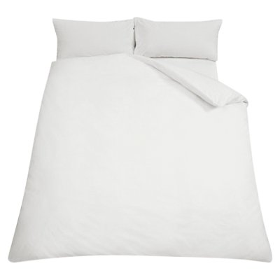 John Lewis Crisp and Fresh 200 Thread Count Egyptian Cotton Duvet Cover, King, White
