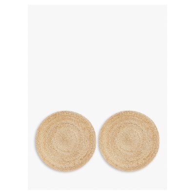 John Lewis Round Jute Placemats Natural