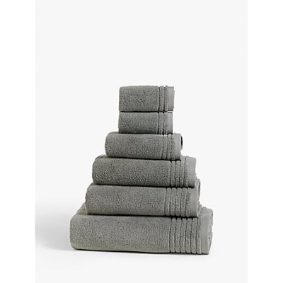 John Lewis Ultra Soft Cotton Face Cloth (Set of 2), Dove Grey