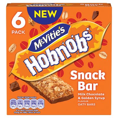 McVitie's Hobnobs Snack Bars Milk Chocolate & Syrup