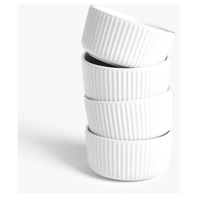 John Lewis ANYDAY Porcelain Ramekins, Set of 4, White