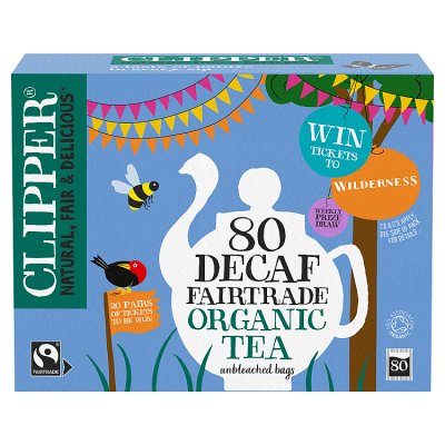 Clipper Organic Fairtrade Decaf Tea Bags 80s
