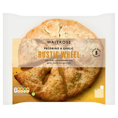 Waitrose Pecorino & Garlic Rustic Wheel
