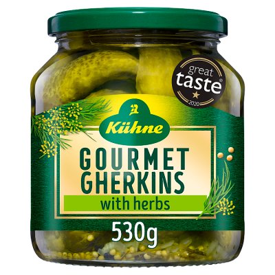 Kuhne Gourmet Selection Gherkins with Herbs | Waitrose & Partners