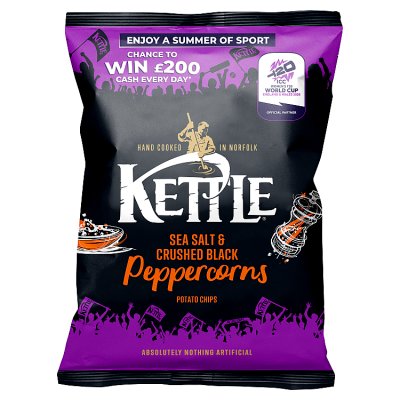Kettle Chips Sea Salt with Crushed Black Peppercorns
