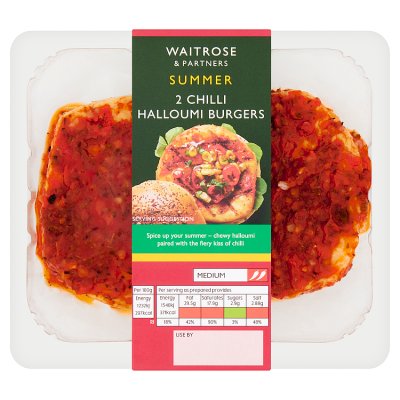 Waitrose Summer 2 Chilli Halloumi Burgers