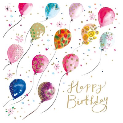 Balloons Happy Birthday Greetings Card
