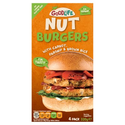 Goodlife Parsnip & Carrot Nut Burgers