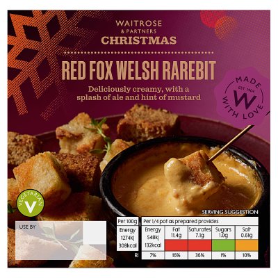 Waitrose Christmas Red Fox Welsh Rarebit Bake