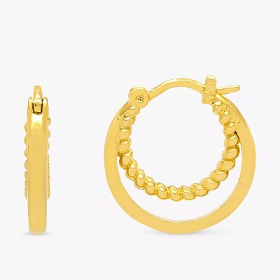 Estella Bartlett Twisted rope hoop earrings