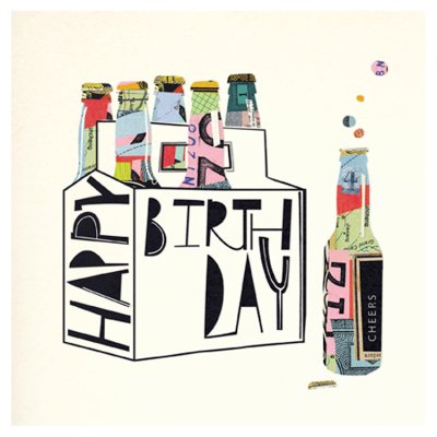 Art Bottles Of Beer Greetings Card