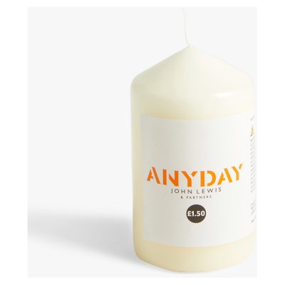 John Lewis ANYDAY Small Pillar Candle, Ivory