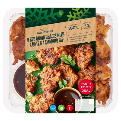 Waitrose 8 Red Onion Bhaji with Date & Tamarind Dip