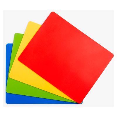 House by John Lewis Flexible Plastic Chopping Mats, Set of 4, Assorted