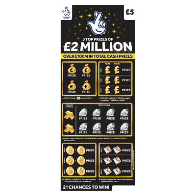 £2 Million Black Scratchcard