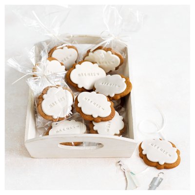12 Mr & Mrs Gingerbread Wedding Biscuits