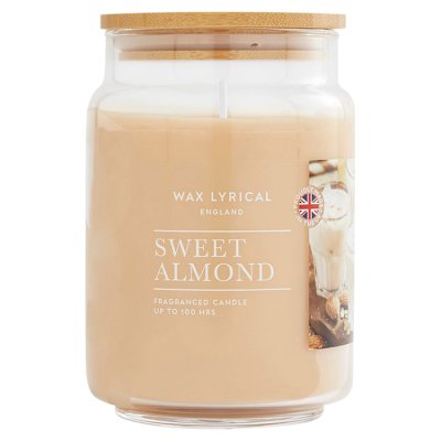 Wax Lyrical Candle, Large Jar, Sweet Almond