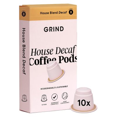 Grind Compostable House Blend Decaf Coffee Pods
