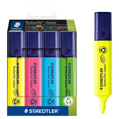 Staedtler Pack of 4 Textsurfer Highlighters