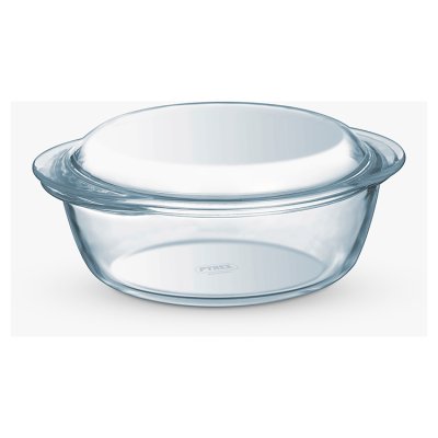 Pyrex Essentials Glass Casserole 2.1L Glass Dish with Lid