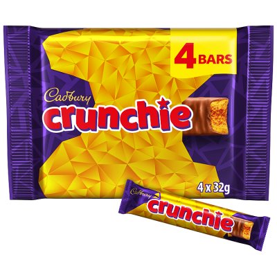 Cadbury Crunchie Chocolate Bar 4 Pack Multipack