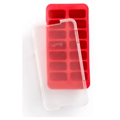 Lékué Rectangular Ice Cube Tray Red