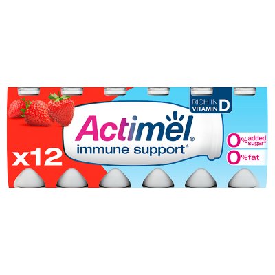 Actimel 0% Fat 0% Added Sugar Strawberry Drinks