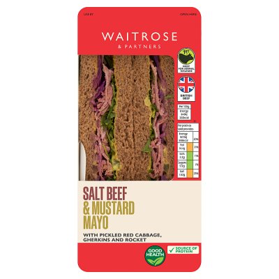 Waitrose Salt Beef & Mustard Mayo Sandwich