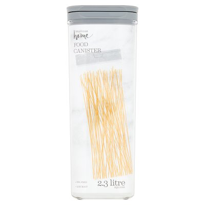 John Lewis ANYDAY Flip Lock Airtight Tall Square Storage Container, 2.3L