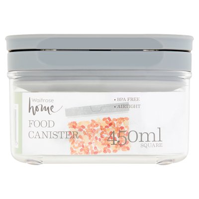 John Lewis ANYDAY Flip Lock Airtight Square Storage Container, 450ml