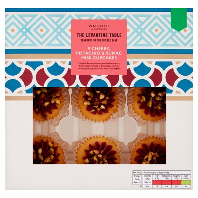 Levantine Table Cherry, Pistachio & Sumac Mini Cupcakes