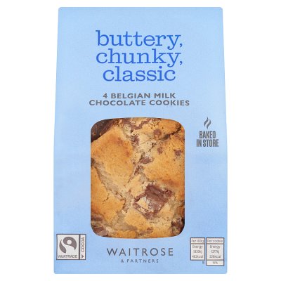 Waitrose 4 Belgian Milk Chocolate Cookies