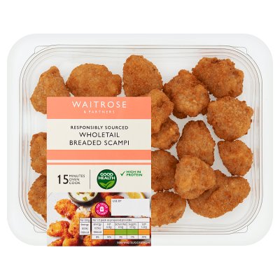 Waitrose Wholetail Breaded Scampi