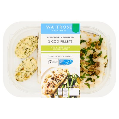 Waitrose 2 Cod Fillets in Caper & Lemon butter