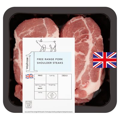Waitrose 1 free range pork shoulder steaks