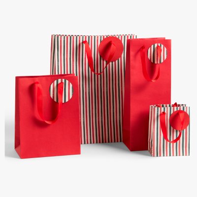 Copper Cottage Red/Green Stripe Mixed Bag Set