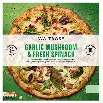 Waitrose Stonebaked Garlic Mushroom & Spinach Pizza
