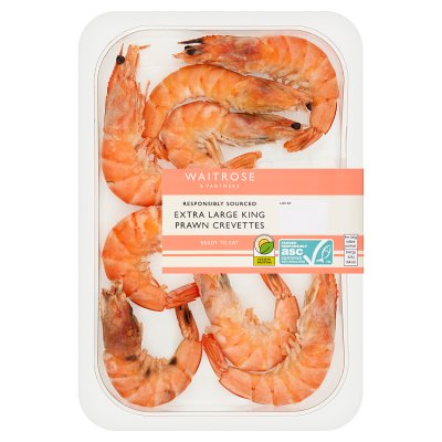 Waitrose ASC XL Ckd King Prawn Crevettes