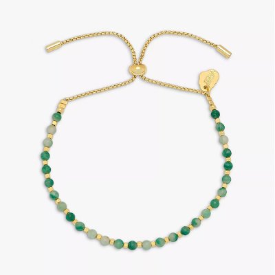 Estella Bartlett Amelia beaded green agate bracelet