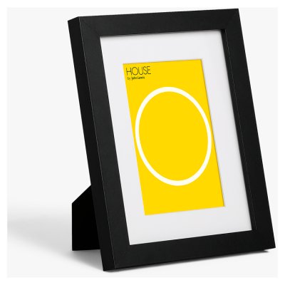 John Lewis Photo Frame & Mount, Black, 8 x 6" (19.5 x 14.5cm)